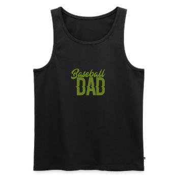 baseball papa - Débardeur bio Premium Homme - noir - Devant - AI Model Male 178 light (178cm)