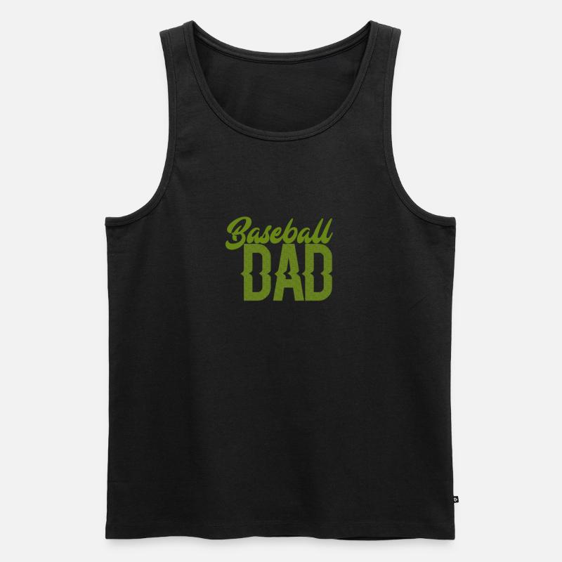 Baseball-Papa - Männer Premium Bio Tank Top - Schwarz
