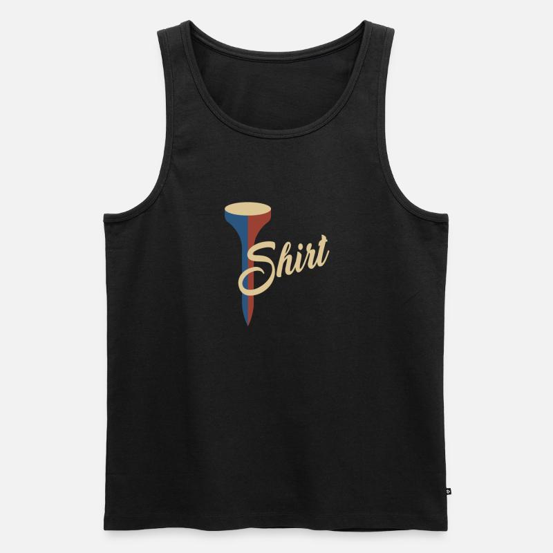 Golf Lustige Golf Design - Männer Premium Bio Tank Top - Schwarz