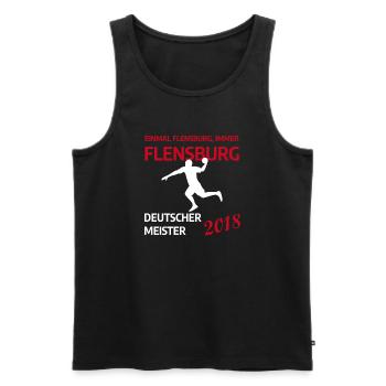 Flensburg Handball Deutscher Meister 2018 - Männer Premium Bio Tank Top - Schwarz - Vorne - AI Model Male 178 light (178cm)