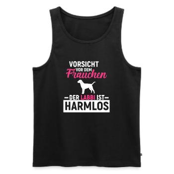 Labrador Retriever - Männer Premium Bio Tank Top - Schwarz - Vorne - Michal (187cm)