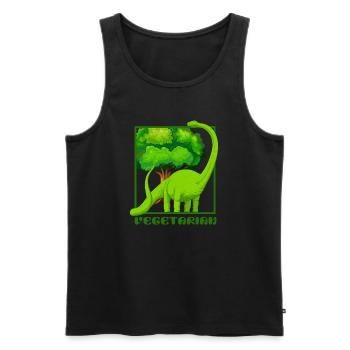 Dinosaure Brachiosaure - Débardeur bio Premium Homme - noir - Devant - Michal (187cm)