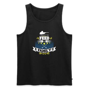 Hunt to feed my family - Men's Premium Organic Tank Top - black - Front - Michal (187cm)
