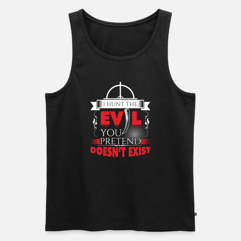 I hunt evil! - Männer Premium Bio Tank Top - Schwarz