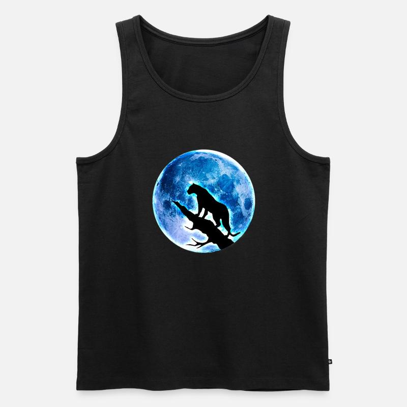 Vollmond - Männer Premium Bio Tank Top - Schwarz