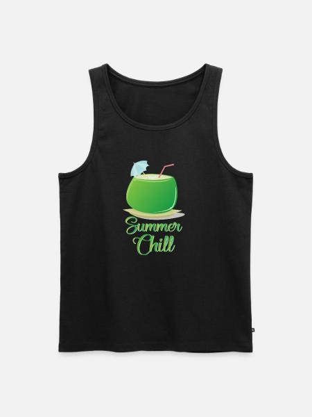Sommer, Cocktail und Entspannen - Männer Premium Bio Tank Top - Schwarz