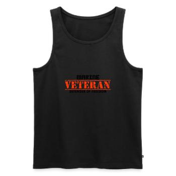 Vétéran marin: défenseur de la liberté - Débardeur bio Premium Homme - noir - Devant - Michal (187cm)