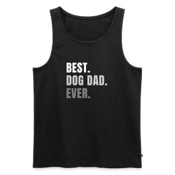 Best Dog Dad Ever - Männer Premium Bio Tank Top - Schwarz - Vorne - AI Model Male 178 light (178cm)