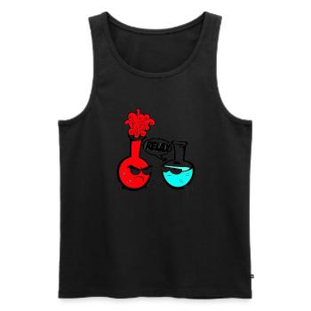 chemistry - Men's Premium Organic Tank Top - black - Front - Michal (187cm)