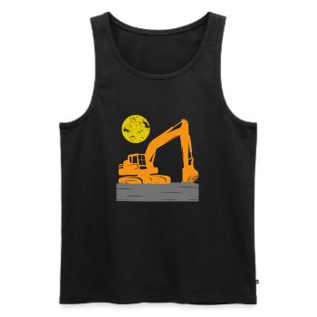 Bagger Bauarbeiter Baustelle Baggern Kinder - Männer Premium Bio Tank Top - Schwarz - Vorne - AI Model Male 178 light (178cm)