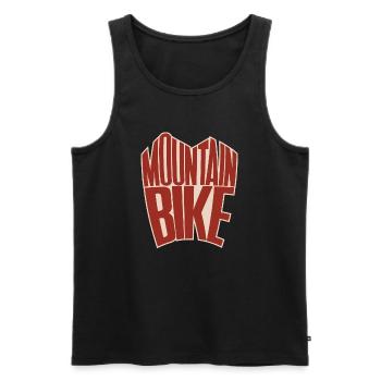 Mountainbike Fahrrad Trail Gelände Downhill - Männer Premium Bio Tank Top - Schwarz - Vorne - AI Model Male 178 light (178cm)
