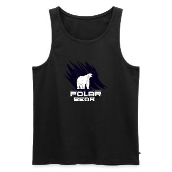 Icebear - Men's Premium Organic Tank Top - black - Front - AI Model Male 178 light (178cm)