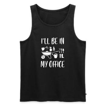 Ill be in my office funny gardening - Men's Premium Organic Tank Top - black - Front - Michal (187cm)