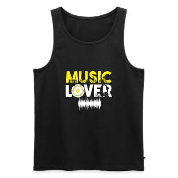 Music Lover music lover music gift - Men's Premium Organic Tank Top - black - Front - AI Model Male 178 light (178cm)