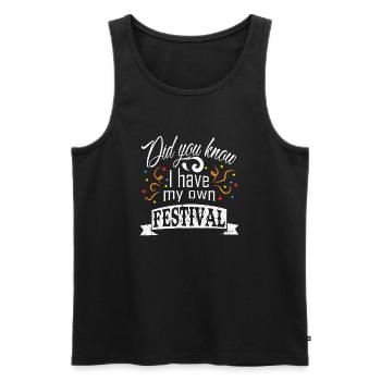My Festival Shirt - Idée cadeau Festival Fans - Débardeur bio Premium Homme - noir - Devant - AI Model Male 178 light (178cm)