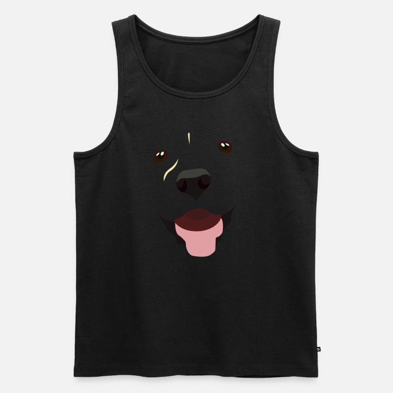 (Labrador-Gesicht) - Männer Premium Bio Tank Top - Schwarz