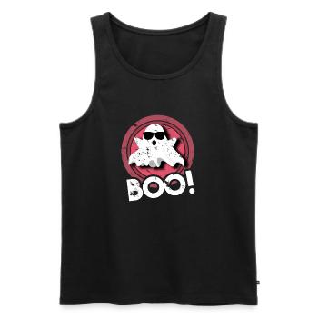 Boo gift Halloween spirit - Men's Premium Organic Tank Top - black - Front - Michal (187cm)