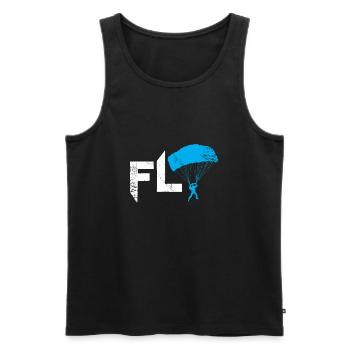 Fly Parachute Cadeau de Noël - Débardeur bio Premium Homme - noir - Devant - Michal (187cm)