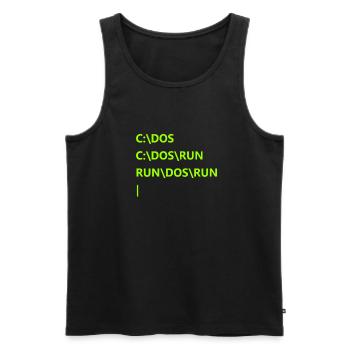 C: \ Dos C: \ Dos \ Run \ Run \ Dos \ Run - Men's Premium Organic Tank Top - black - Front - Michal (187cm)