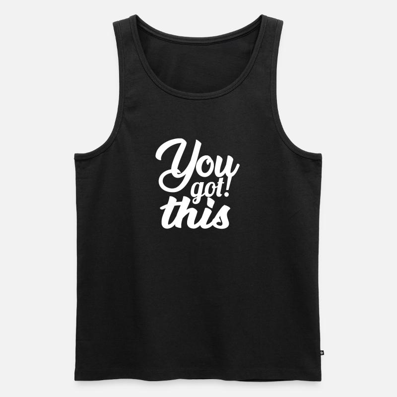 Du schaffst das! - Männer Premium Bio Tank Top - Schwarz