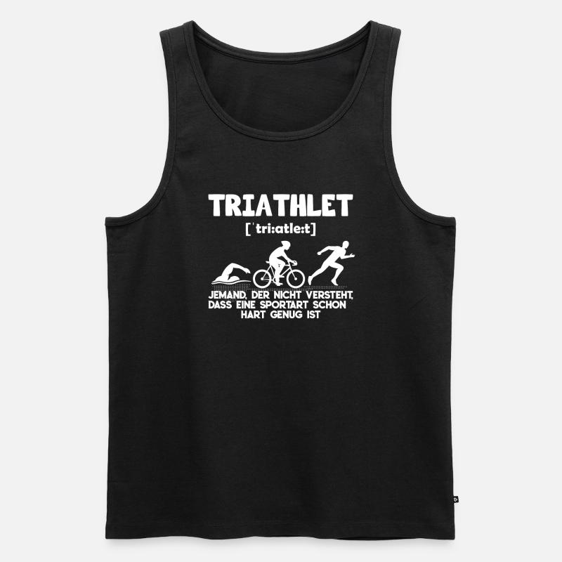 Triathlet Triathlon - Männer Premium Bio Tank Top - Schwarz