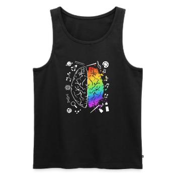 Science Biology Physics Brain Gift - Men's Premium Organic Tank Top - black - Front - Michal (187cm)