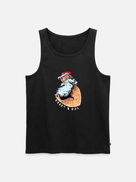 Santa Weihnachtsmann Weihnachten Geschenk - Männer Premium Bio Tank Top - Schwarz