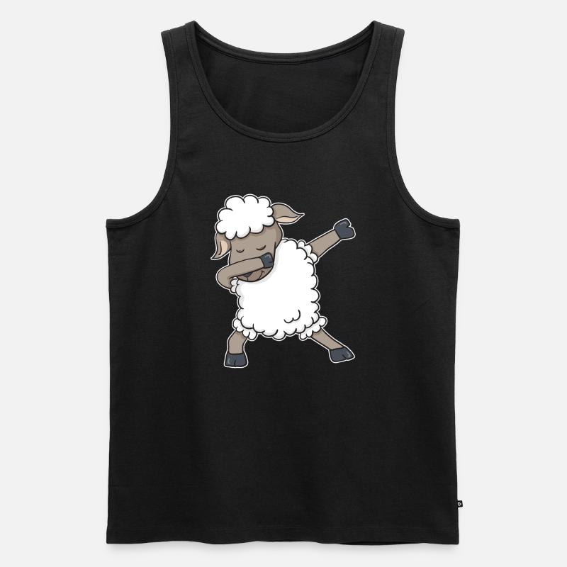 Schaf Schafe Dabbing Dabbin Dab Geschenk - Männer Premium Bio Tank Top - Schwarz