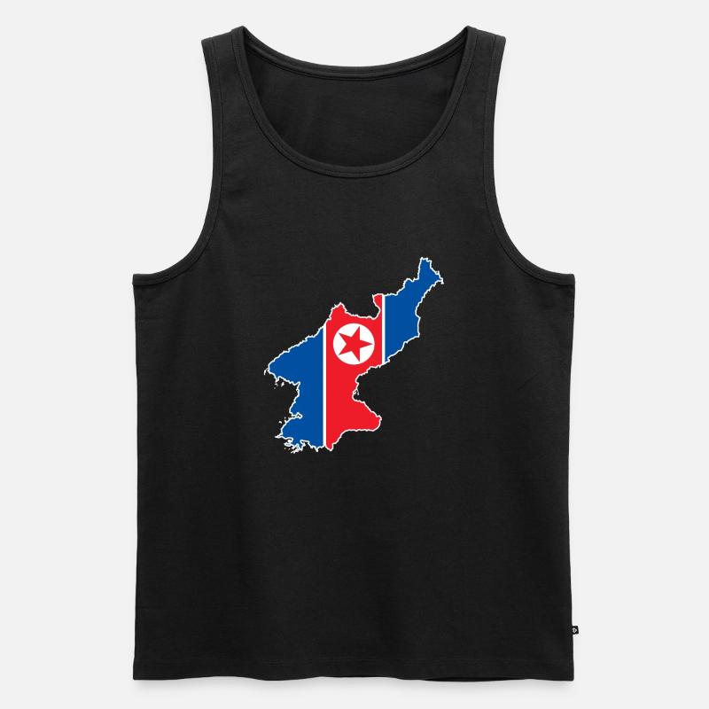 Corée du Nord Corée du Sud Drapeau Corée Cadeau - Débardeur bio Premium Homme - noir
