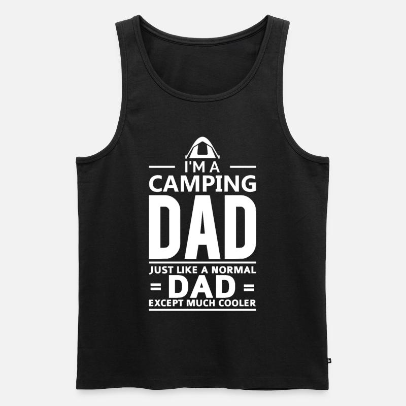 CAMPING DAD - Männer Premium Bio Tank Top - Schwarz