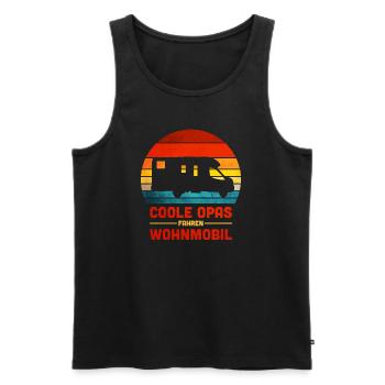 Coole Opas fahren Wohnmobil - Männer Premium Bio Tank Top - Schwarz - Vorne - AI Model Male 178 light (178cm)