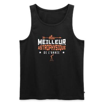 ÉLU MEILLEUR ASTROPHYSICIEN DE L'ANNÉE - Débardeur bio Premium Homme - noir - Devant - Michal (187cm)
