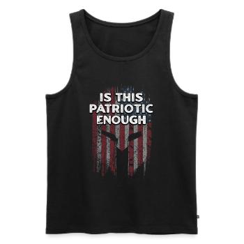 Ist das patriotisch genug? 4. Juli sarkastisch - Männer Premium Bio Tank Top - Schwarz - Vorne - Michal (187cm)