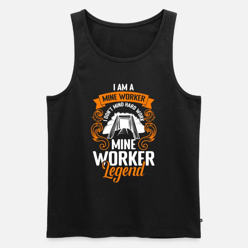 Bergmann Kumpel Grube - Männer Premium Bio Tank Top - Schwarz