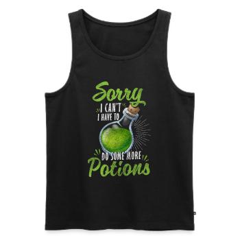 Chemistry Nature Magic Science - Men's Premium Organic Tank Top - black - Front - AI Model Male 178 light (178cm)