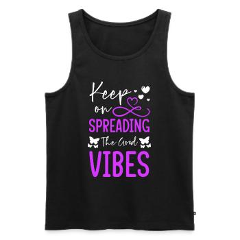 Motivation Love Yourself Self-Love - Men's Premium Organic Tank Top - black - Front - AI Model Male 178 light (178cm)