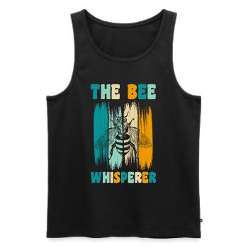 Bee Flying Animal - Men's Premium Organic Tank Top - black - Front - Michal (187cm)