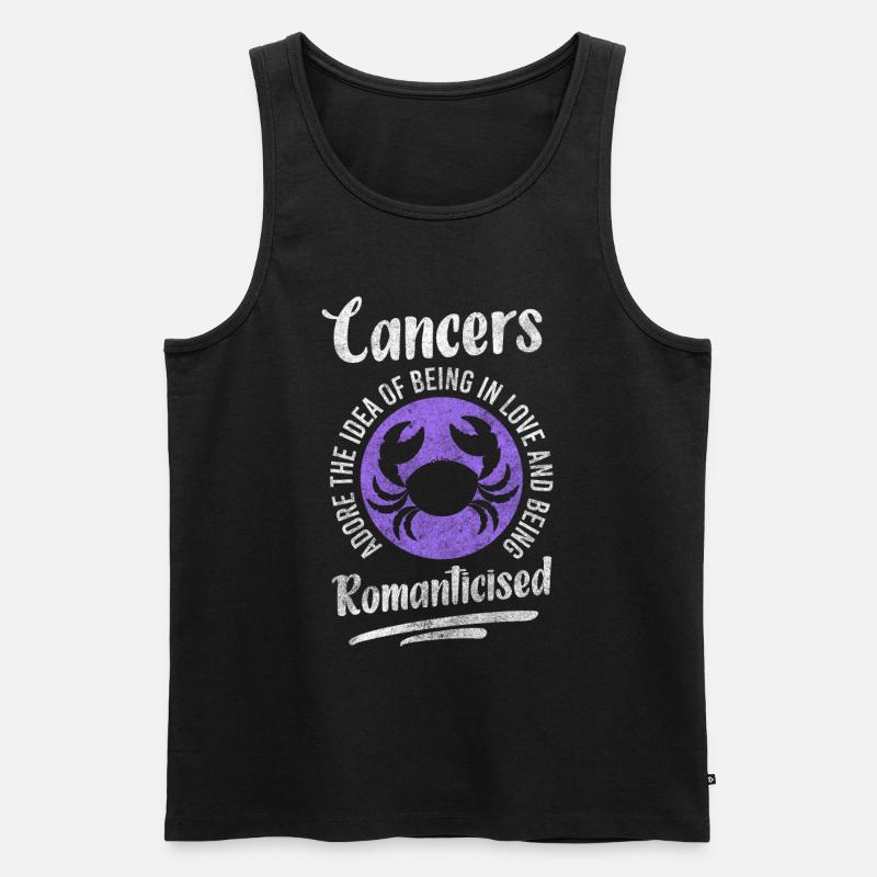 Krebs Astrologie Element Wasser - Männer Premium Bio Tank Top - Schwarz
