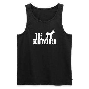 Goatfather Animal drôle d'amant de père de chèvre - Débardeur bio Premium Homme - noir - Devant - Michal (187cm)