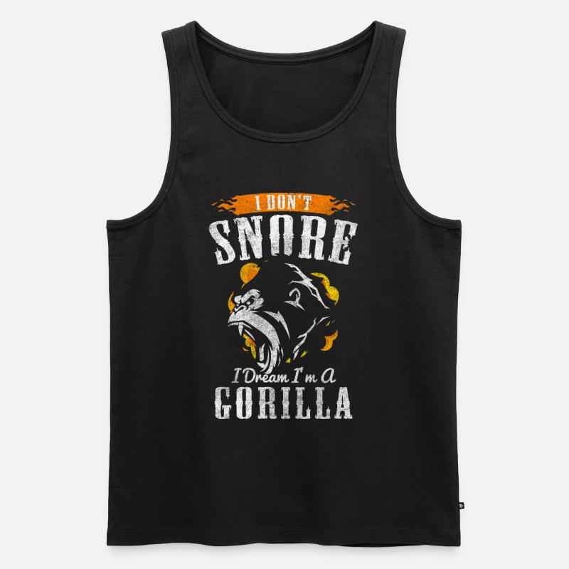Gorilla Tier Dschungel Schimpanse - Männer Premium Bio Tank Top - Schwarz
