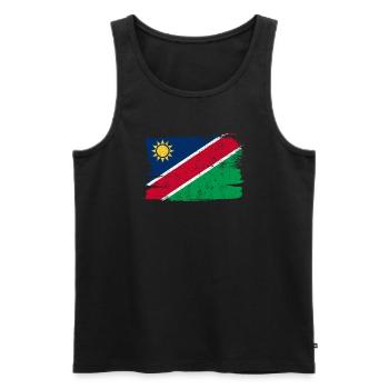 Namibia Flagge Flagge Frieden Vintage - Männer Premium Bio Tank Top - Schwarz - Vorne - AI Model Male 178 light (178cm)