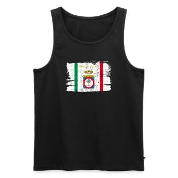 Apulien Region Italien Flagge Flagge Frieden Vintage - Männer Premium Bio Tank Top - Schwarz - Vorne - AI Model Male 178 light (178cm)