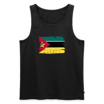 Mosambik Mosambik Flagge Flagge Frieden Vintage - Männer Premium Bio Tank Top - Schwarz - Vorne - AI Model Male 178 light (178cm)