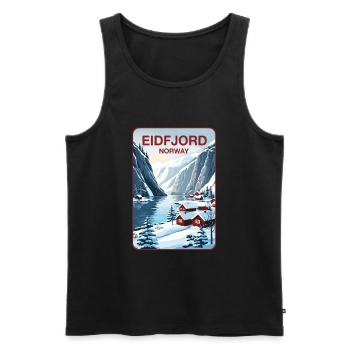 Eidfjord - Men's Premium Organic Tank Top - black - Front - Michal (187cm)