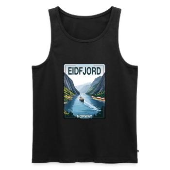 Eidfjord - Men's Premium Organic Tank Top - black - Front - Michal (187cm)