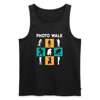 Photowalk Day - Männer Premium Bio Tank Top - Schwarz - Vorne - Michal (187cm)