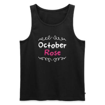 breast cancer / pink October - Men's Premium Organic Tank Top - black - Front - Michal (187cm)