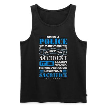 Police Law Enforcement Crime Handcuffs - Men's Premium Organic Tank Top - black - Front - AI Model Male 178 light (178cm)