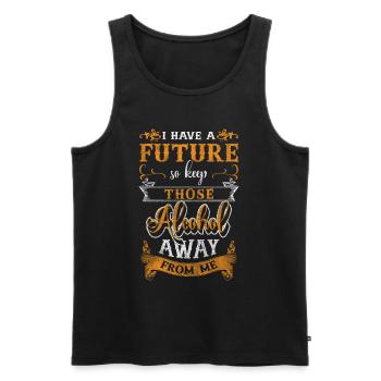 Redémarrage de la consommation saine d’alcool sans alcool - Débardeur bio Premium Homme - noir - Devant - Michal (187cm)