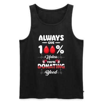 Blood Donation Help Needle - Men's Premium Organic Tank Top - black - Front - AI Model Male 178 light (178cm)